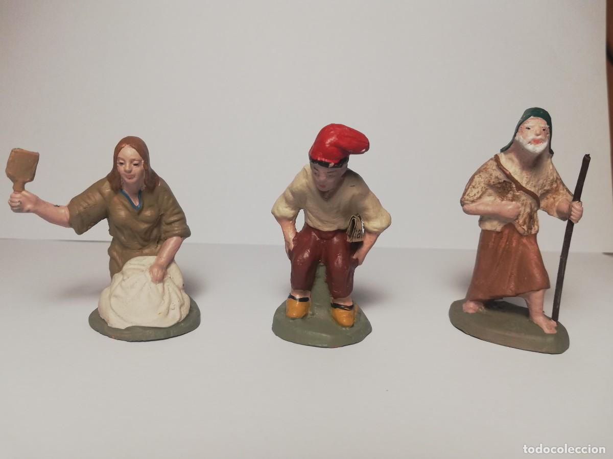 Figuras de Bel&eacute;n: Lote figuras 6cm IBARS (BEL&Eacute;N PESEBRE BARRO)