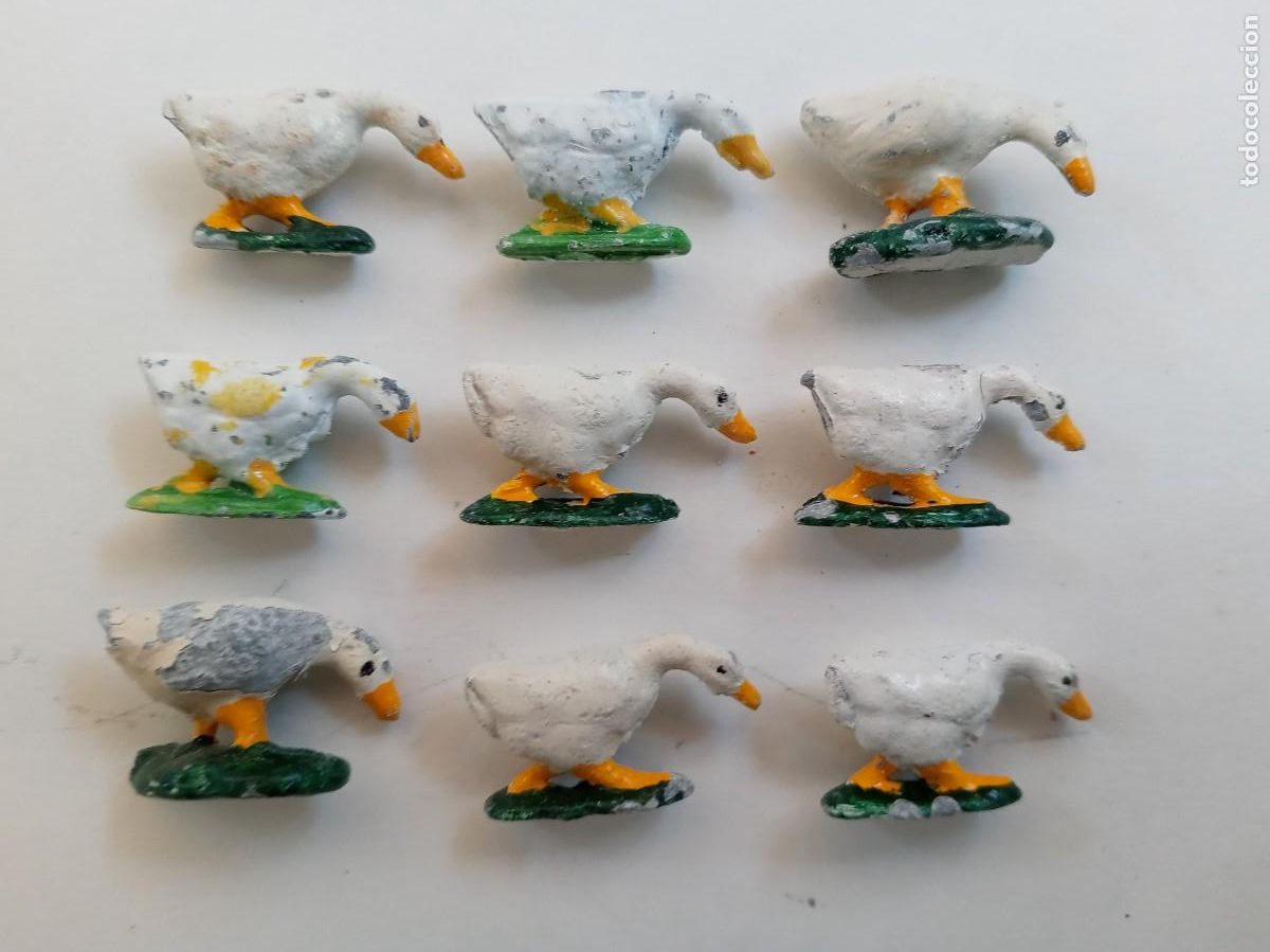 Figuras de Bel&eacute;n: LOTE DE 9 FIGURAS DEL BELEN : PATOS . &iexcl; DE PLOMO !!
