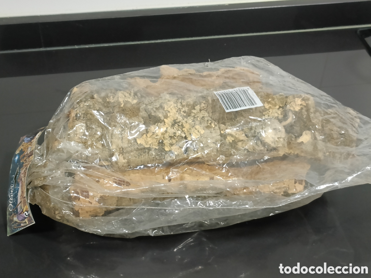 Figuras de Bel&eacute;n: Bolsa vintage de troncos corcho Portal Bel&eacute;n terrario Navidad Oliver SA