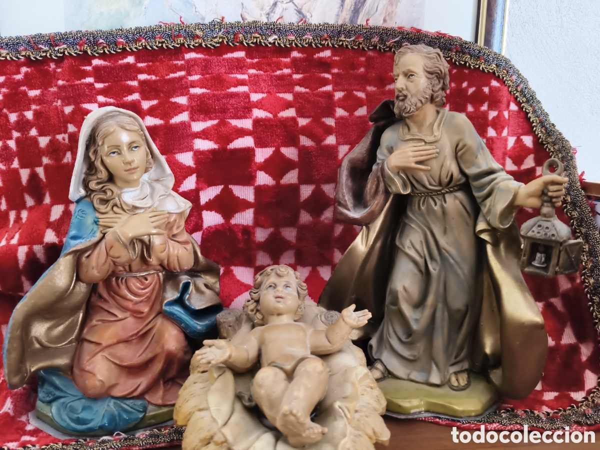 Figuras de Bel&eacute;n: Figuras Bel&eacute;n Italy buen tama&ntilde;o 20 cm nacimiento italiano Belen a&ntilde;os 70 Italia