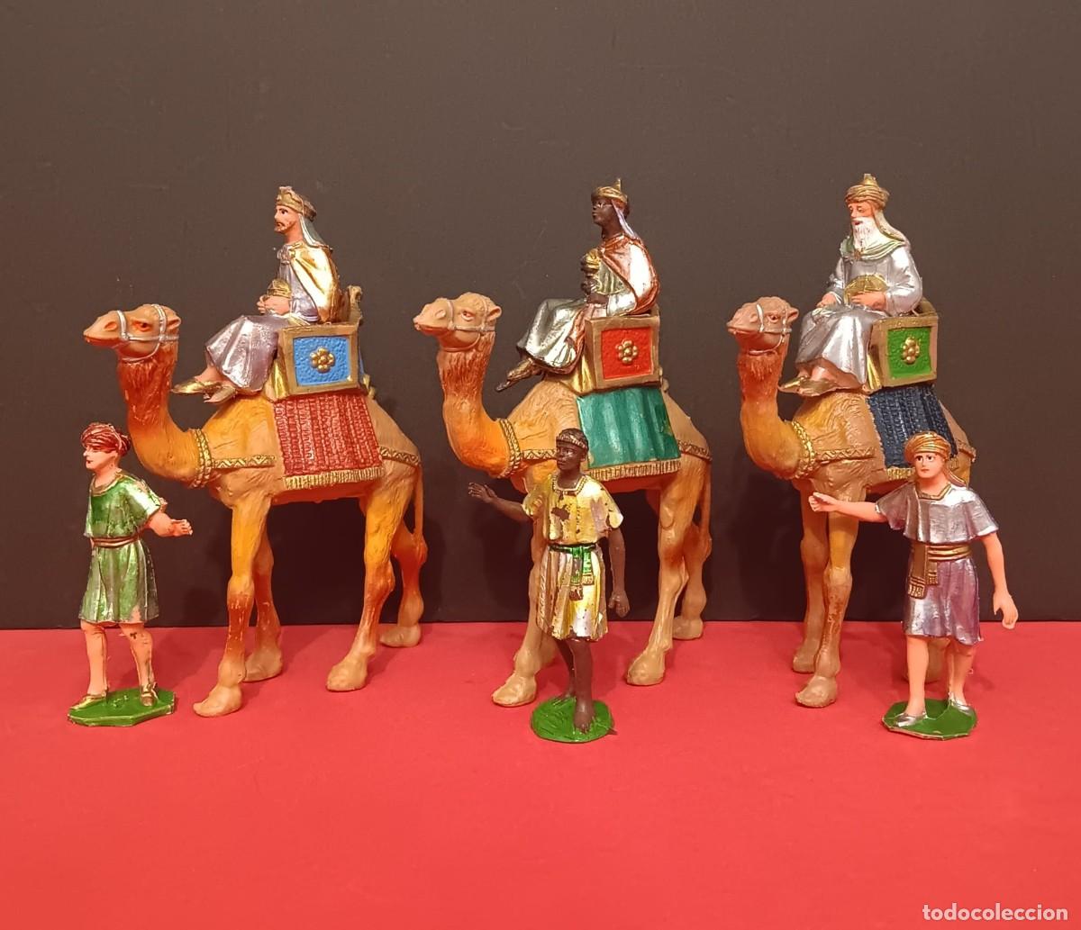Figuras de Bel&eacute;n: A1 PRECIOSAS FIGURAS DE BELEN REYES MAGOS CON SUS PAJES PECH LAFREDO REAMSA JECSAN A&Ntilde;OS 70/80