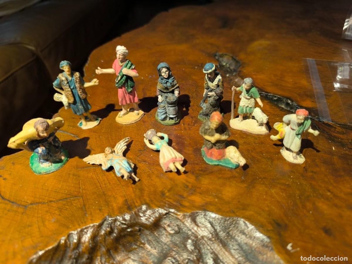 Figuras de Bel&eacute;n: FIGURAS PEQUE&Ntilde;AS DE BELEN DE PLASTICO PRIMITIVO,