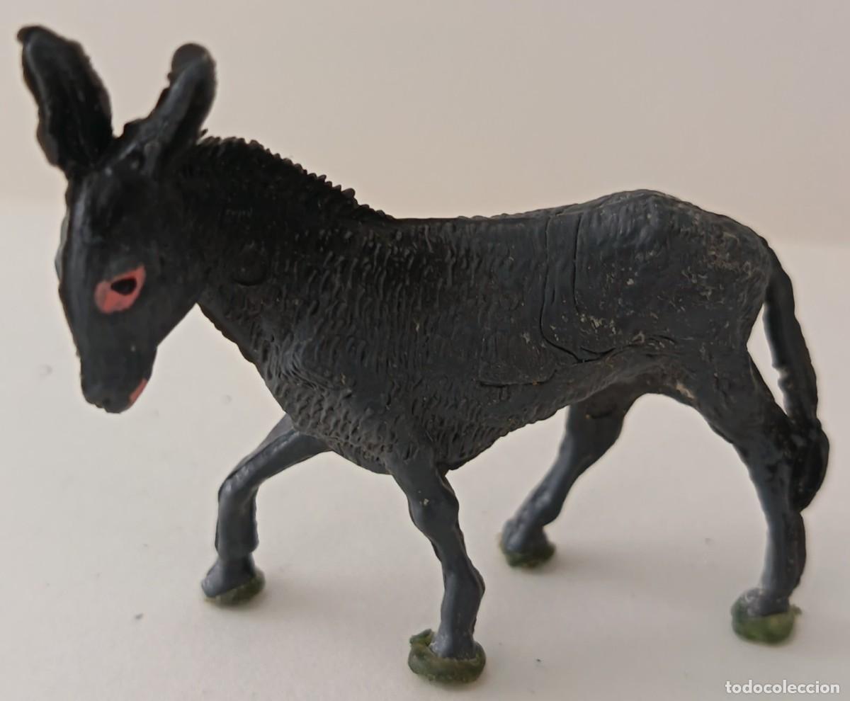 Figuras de Bel&eacute;n: Figura de plastico. Burro para pesebre. Vintage.