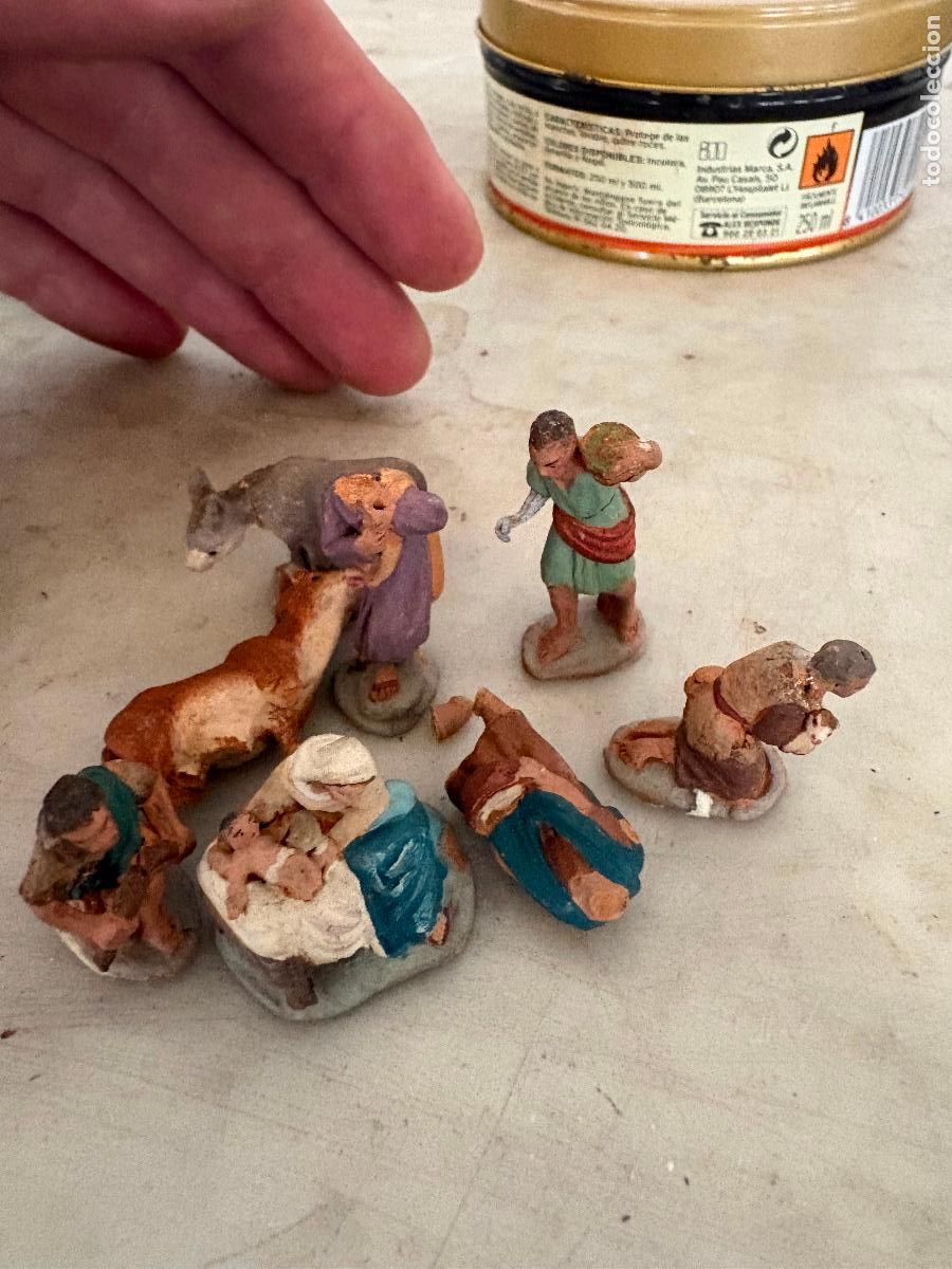 Figuras de Bel&eacute;n: Figuras de barro belen pessebre diminuto