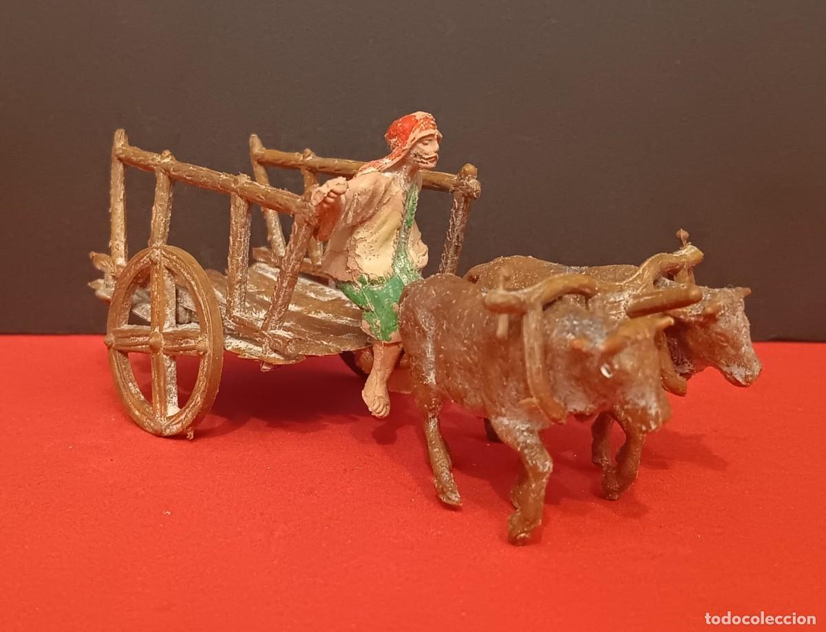 Figuras de Bel&eacute;n: A1 PRECIOSAS FIGURAS DE BELEN ALDEANO CARRETA BUEYES PECH LAFREDO REAMSA JECSAN A&Ntilde;OS 70/80