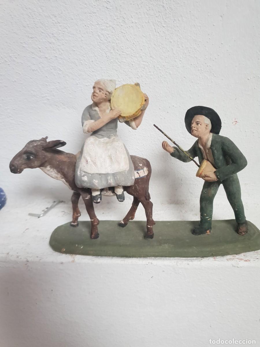 Figuras de Bel&eacute;n: Figura belen antigua terracota angel martinez