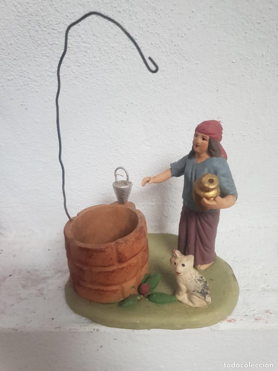 Figuras de Bel&eacute;n: Figura belen antigua terracota mujer pozo