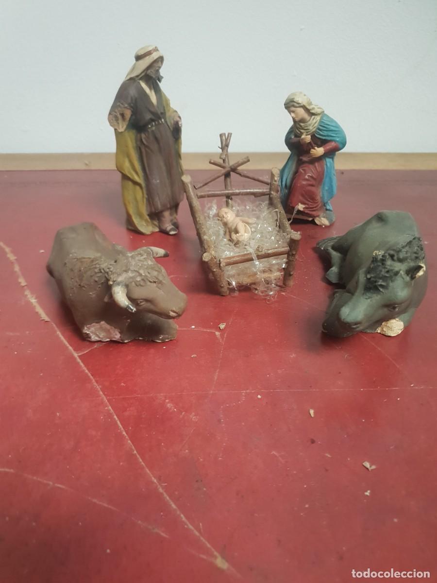 Figuras de Bel&eacute;n: Figura belen antigua terracota misterio
