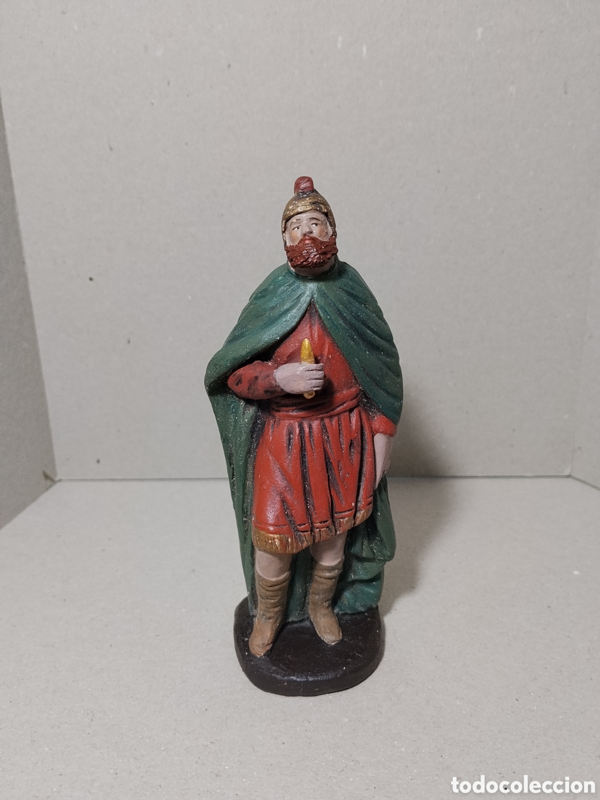 Figuras de Bel&eacute;n: Figura de Bel&eacute;n, pesebre, barro, terracota. Rey Herodes
