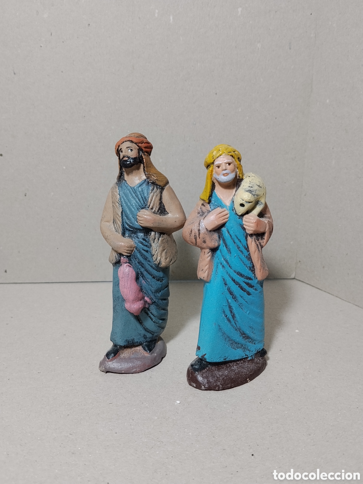 Figuras de Bel&eacute;n: Figuras de Bel&eacute;n, pesebre, barro, terracota. Pastores