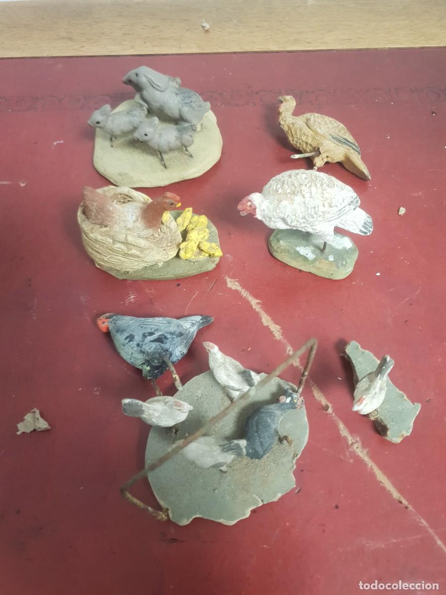 Figuras de Bel&eacute;n: Lote figuras belen antigua terracota animales