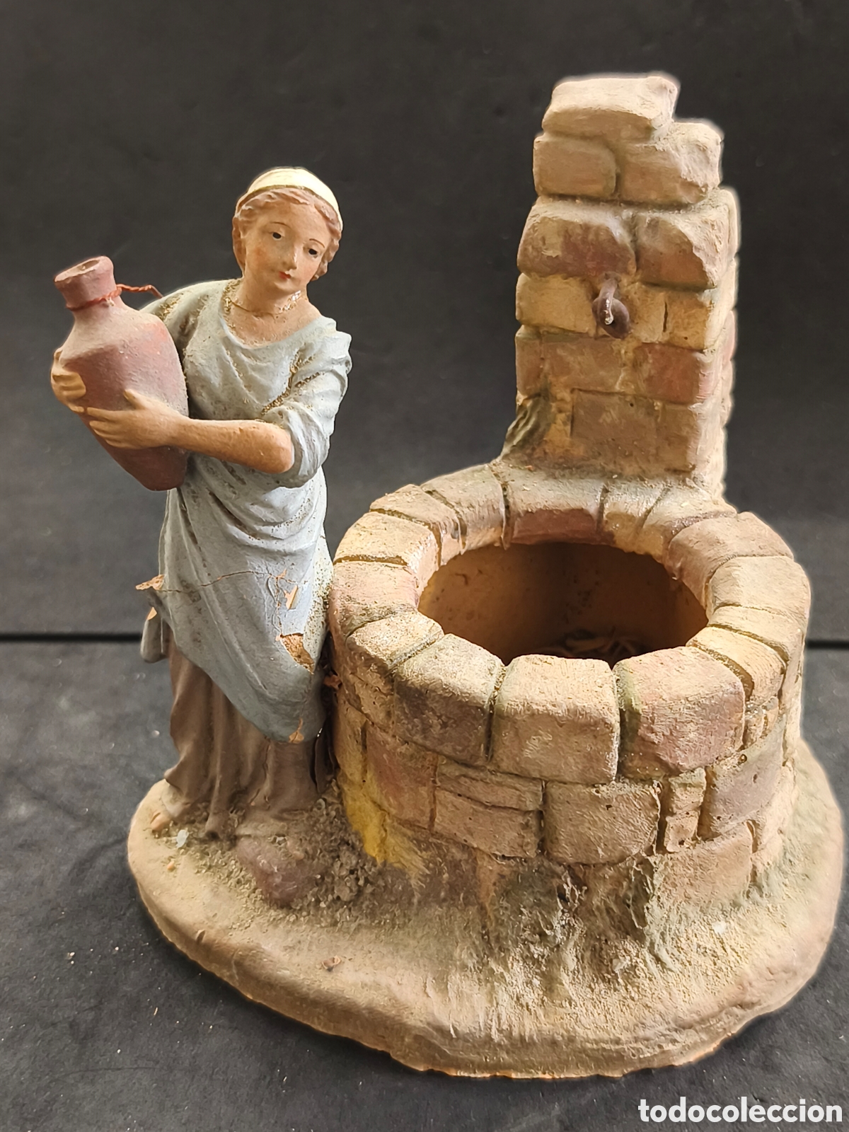 Figuras de Bel&eacute;n: Figura Bel&eacute;n terracota Aguadora, posible Castells??? 11cm