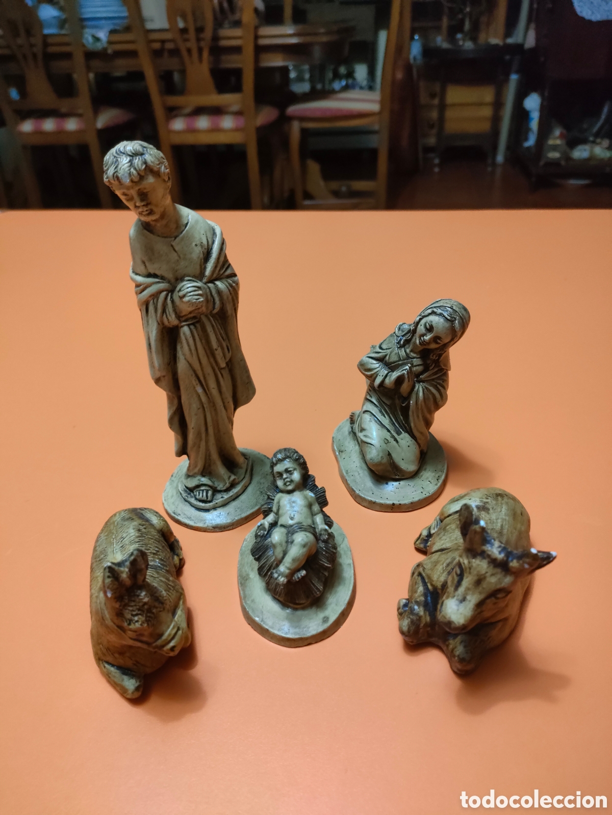 Figuras de Bel&eacute;n: Antiguo misterio ingles en escayola a&ntilde;os 50