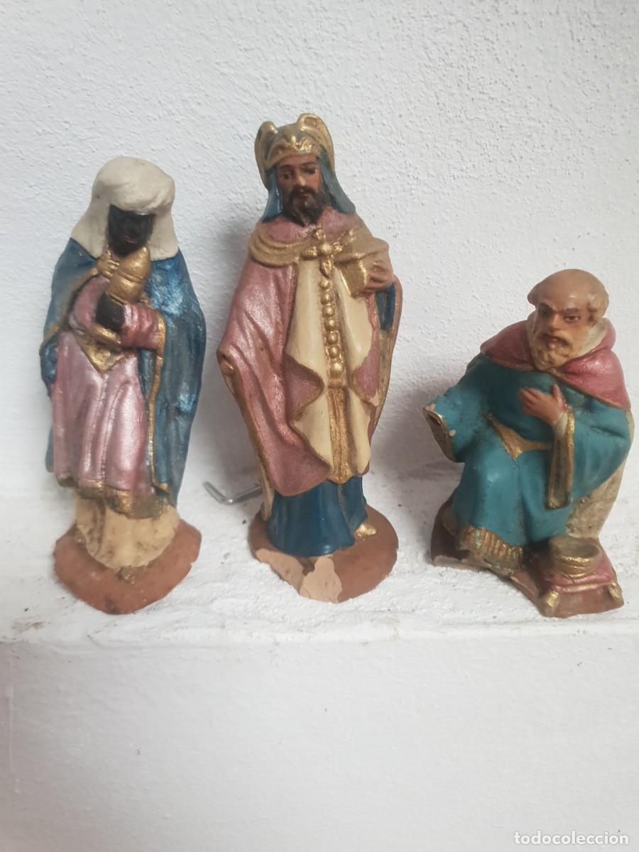 Figuras de Bel&eacute;n: Figuras de Bel&eacute;n antiguas terracota reyes magos