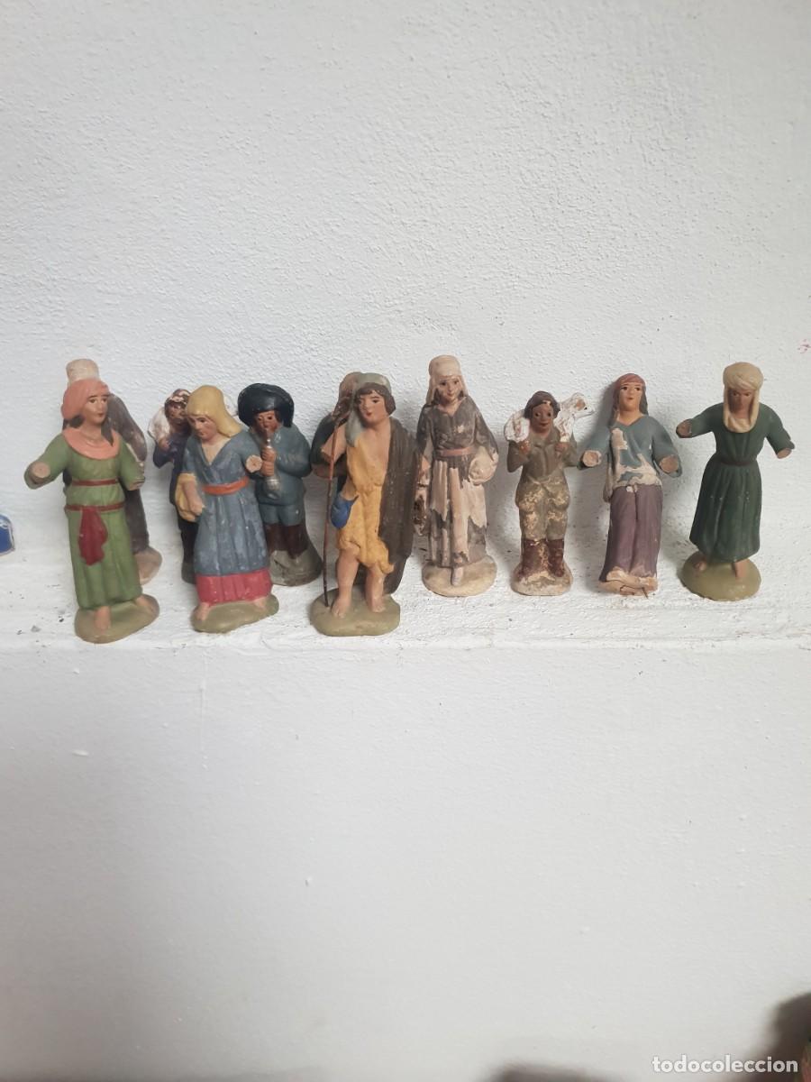 Figuras de Bel&eacute;n: Lote figuras belen antiguas terracota de 9 cms aprox 11 piezas