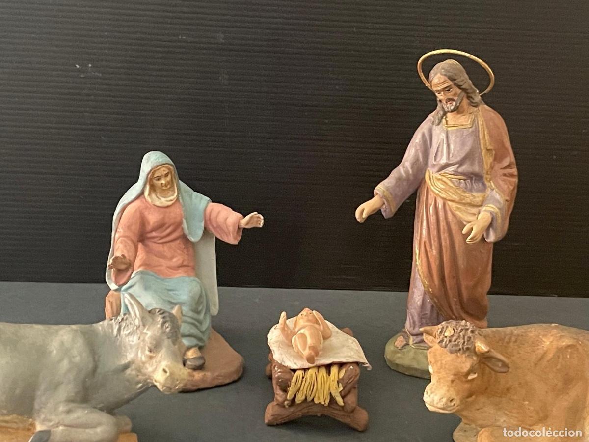 Statuine di Presepe: FIGURA DE BELEN O PESSEBRE EN BARRO O TERRACOTA - NACIMIENTO