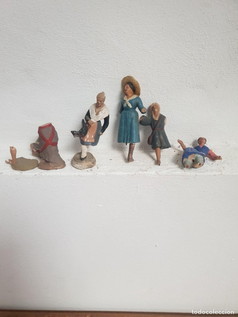 Figuras de Bel&eacute;n: Lote 5 Figuras belen para restaurar antiguas
