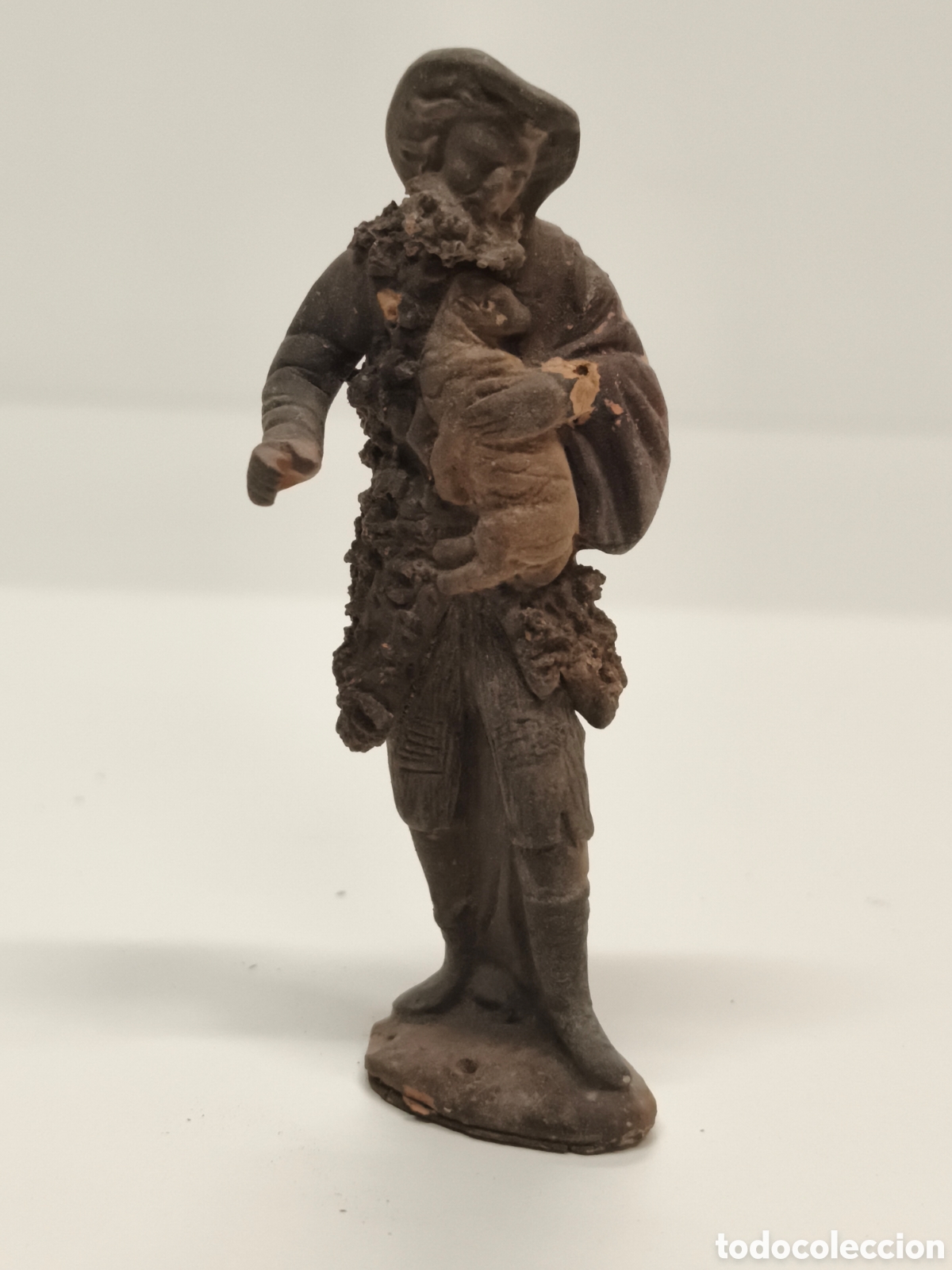 Figuras de Bel&eacute;n: Figura antigua de bel&eacute;n terracota