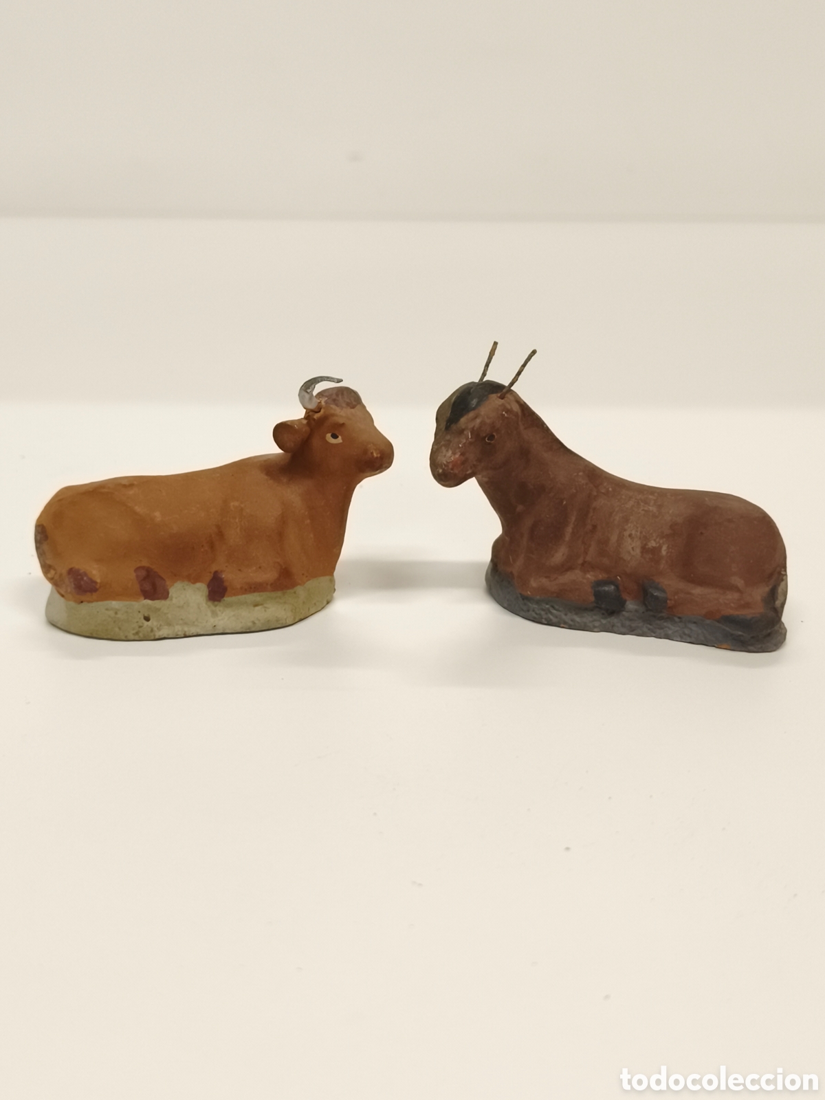 Figuras de Bel&eacute;n: Figura bel&eacute;n buey y mula terracota