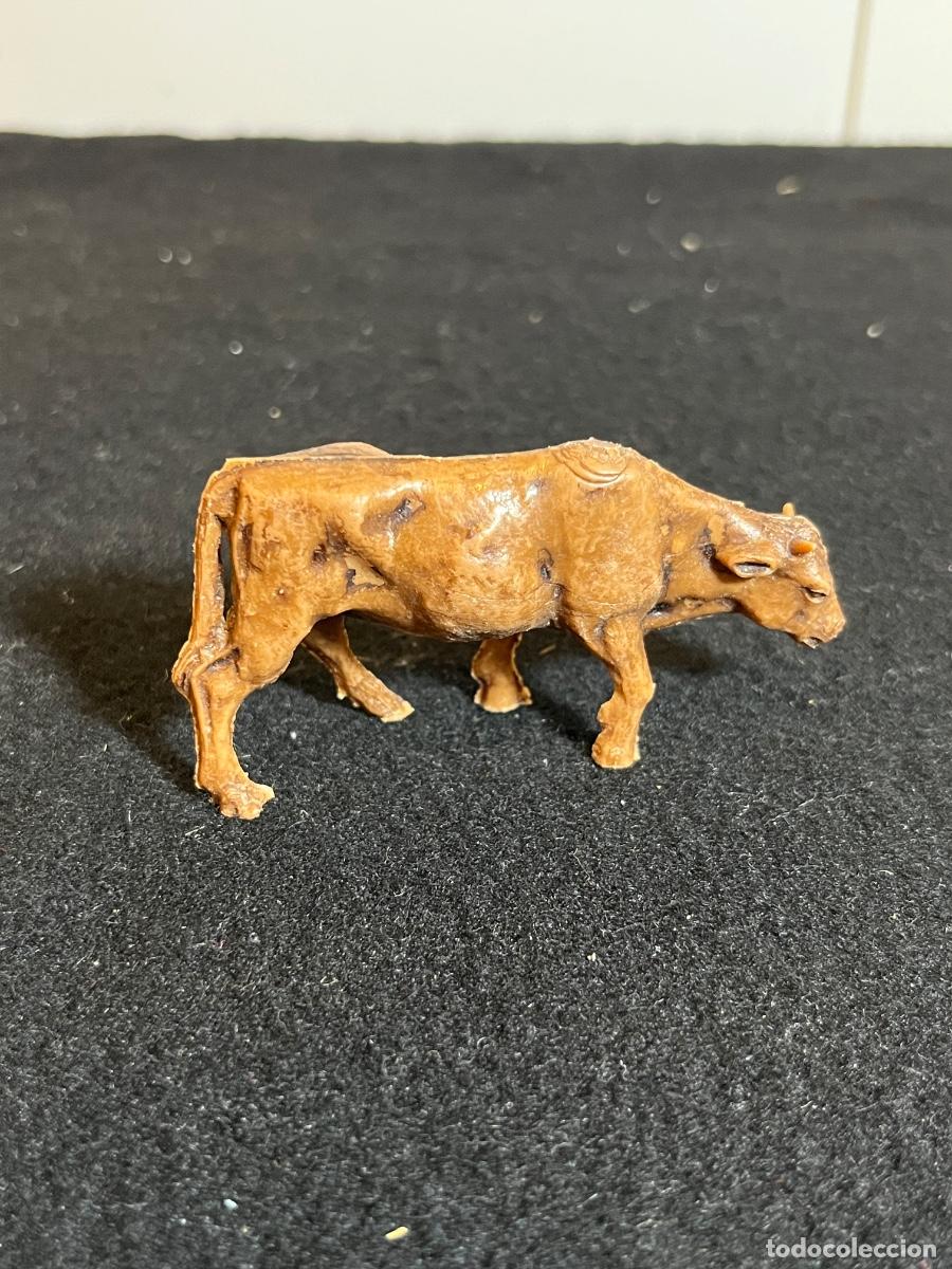 Figuren f&uuml;r Weihnachtskrippen: Figura buey bel&eacute;n pesebre vintage animal portal navidad pl&aacute;stico Italy miniatura cl&aacute;sica