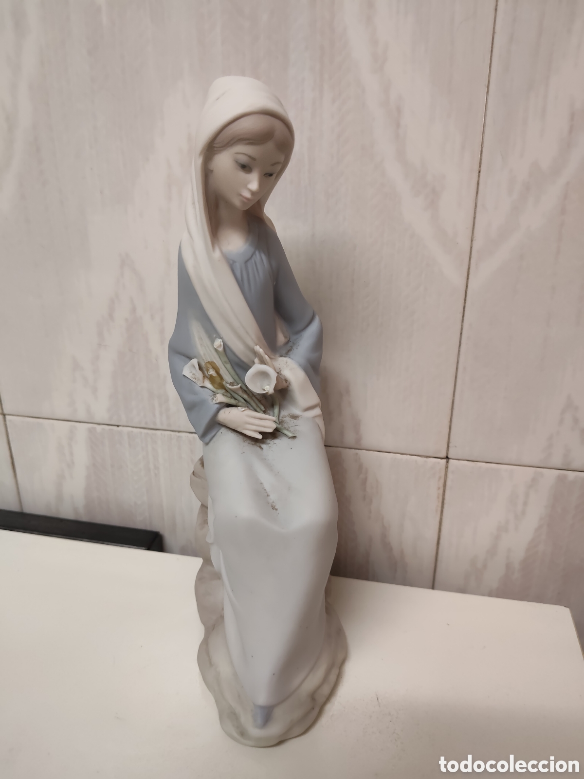 Figuras de Bel&eacute;n: Figura de virgen de Lladro