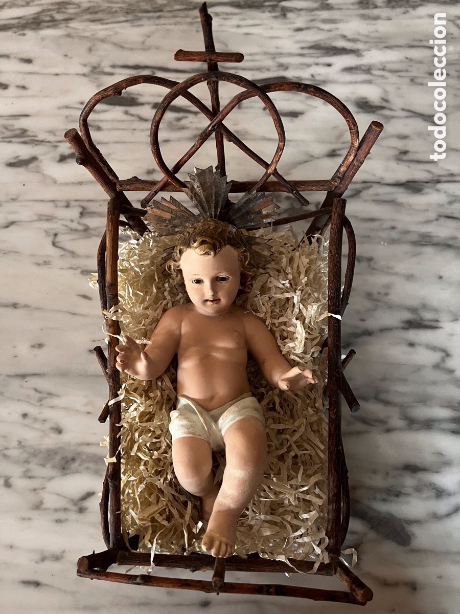 Figuras de Bel&eacute;n: Figura Ni&ntilde;o Jes&uacute;s en la Cuna