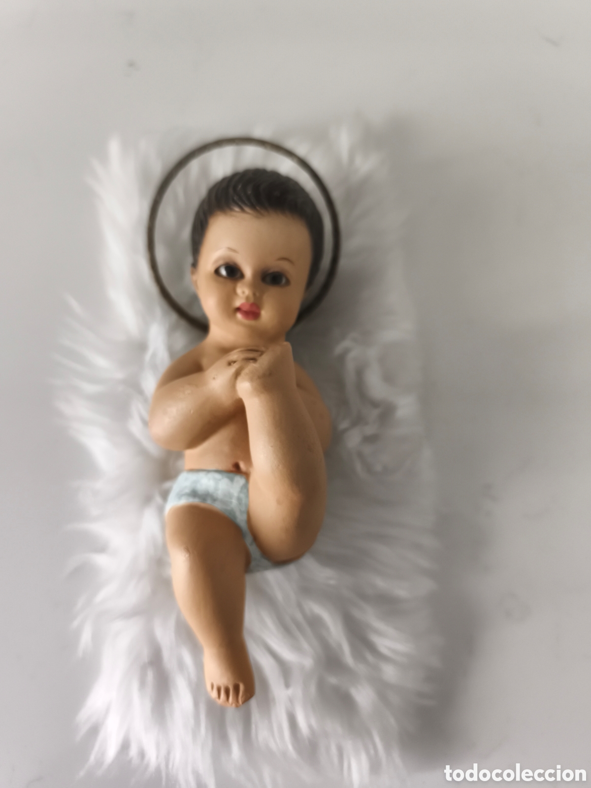 Figuras de Bel&eacute;n: Precioso ni&ntilde;o Jesus de estuco , ojos de cristal en perfecto estado
