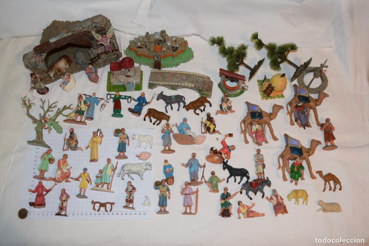 Figurines pour Cr&egrave;ches de No&euml;l: Antiguo/Vintage - Lotazo inmenso piezas, figuras y accesorios / PORTAL BEL&Eacute;N - Pl&aacute;stico / PVC &iexcl;Mira!