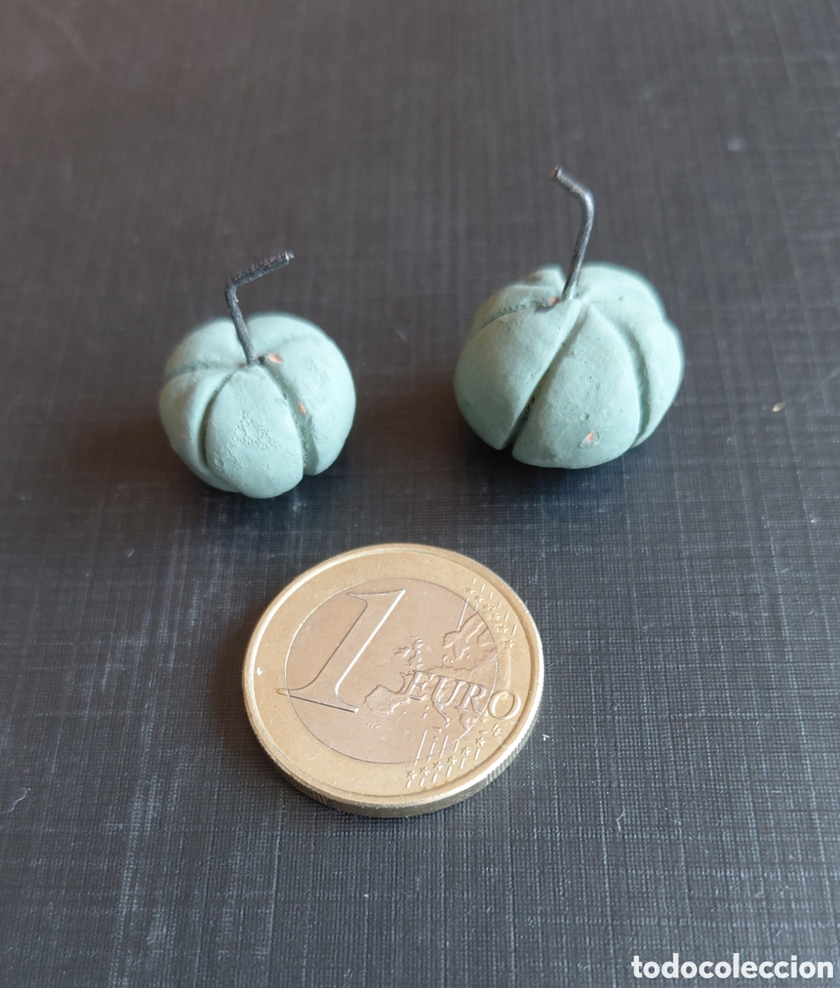 Figuras de Bel&eacute;n: LOTE DE MUY ANTIGUAS MINATURAS DE CALABAZA EN BARRO-COMPLEMENTO DE PESEBRE.
