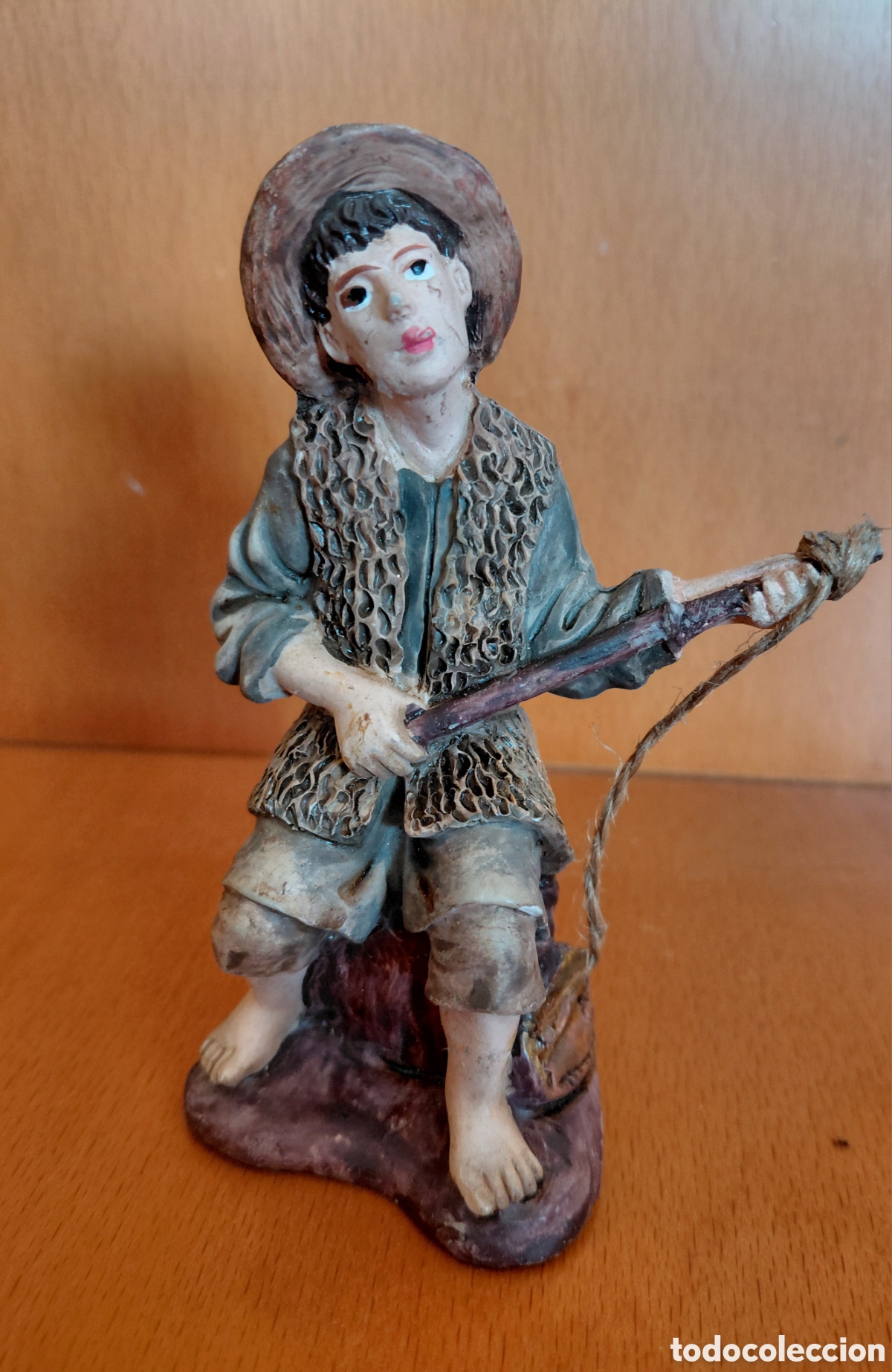 Figuras de Bel&eacute;n: ANTIGUA Y PRECIOSA FIGURA DE PESCADOR PARA BELEN, PESEBRE 12XM