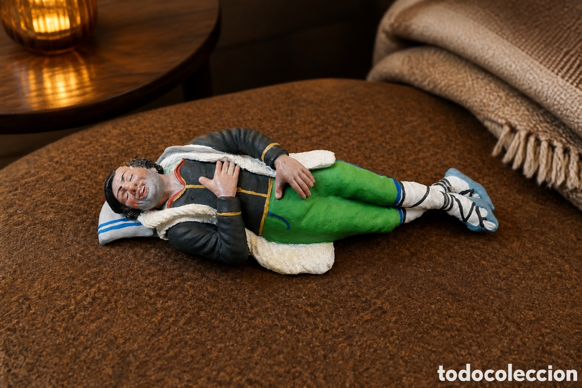 Figuras de Bel&eacute;n: EXTRAORDINARIA FIGURA DE BELEN . TERRACOTA POLICROMADA . PASTOR DURMIENDO