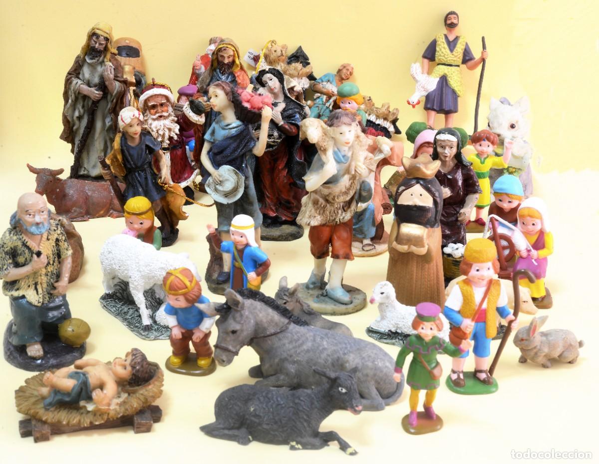 Figuras de Bel&eacute;n: GRAN LOTE DE 43 FIGURITAS PARA BEL&Eacute;N