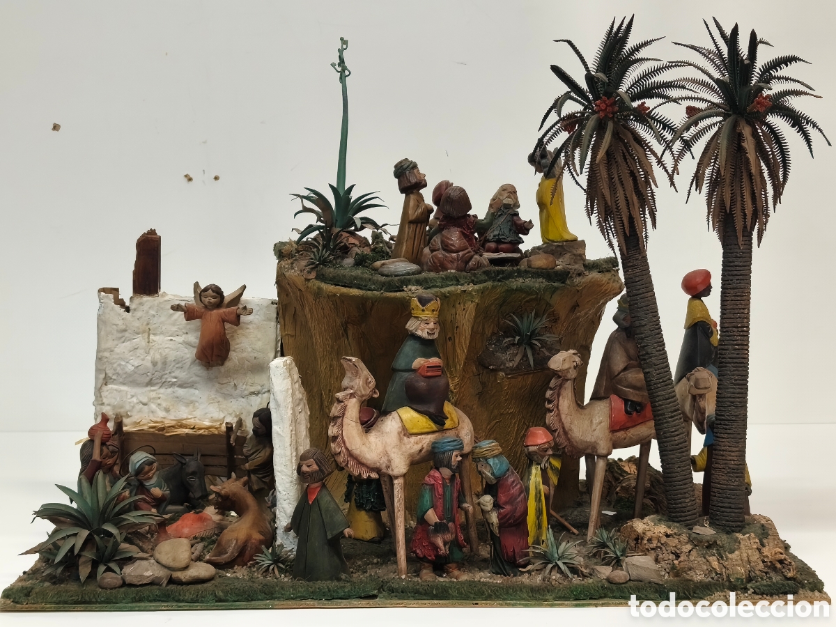 Figuras de Bel&eacute;n: Pesebre Bel&eacute;n diorama Ortigas
