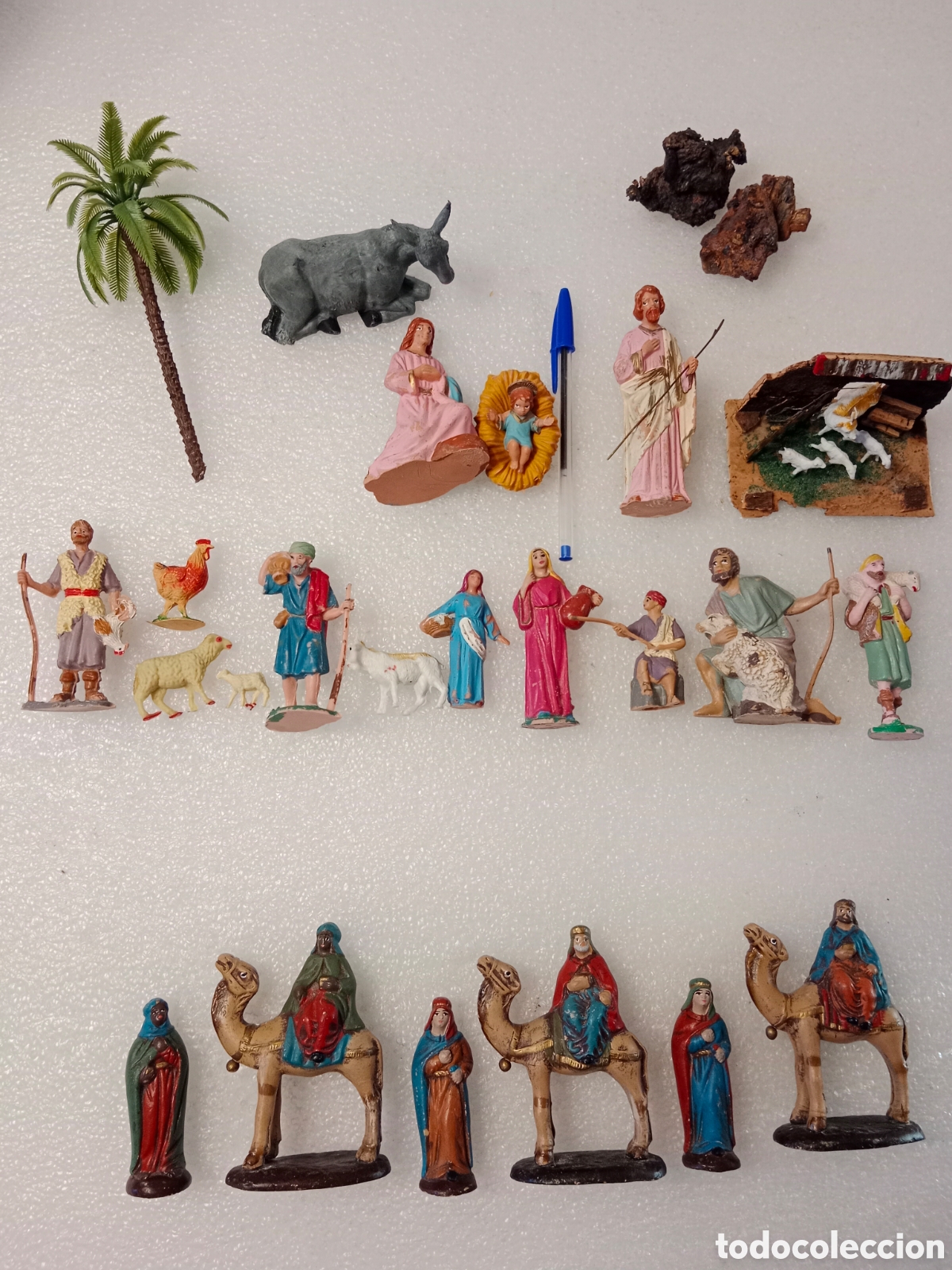 Figuras de Bel&eacute;n: Lote figuras Bel&eacute;n vintage retro