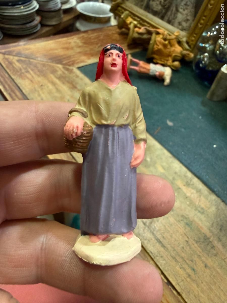 Figuras de Bel&eacute;n: ANTIGUO PASTOR DE PLASTICO PARA PORTAL DE BELEN - MEDIDA 7 CM