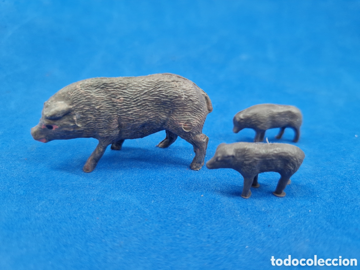 Figuras de Bel&eacute;n: Jabal&iacute; con 2 cr&iacute;as, figura de belen pl&aacute;stico