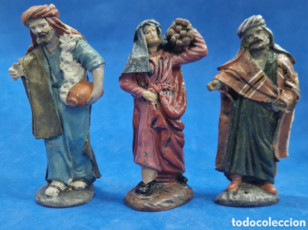 Figuras de Bel&eacute;n: Lote 3 figuras de belen ,resina