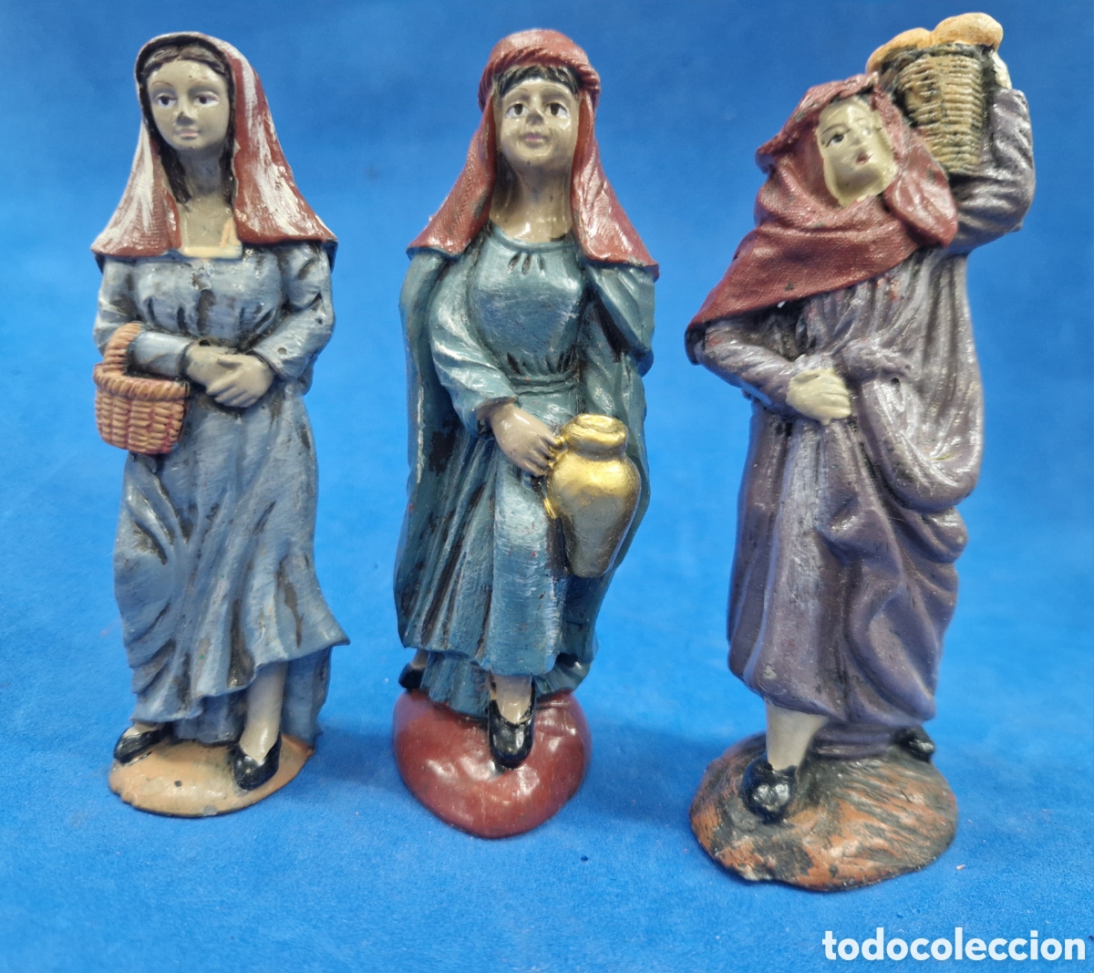 Figuras de Bel&eacute;n: Lote 3 figuras de belen, resina