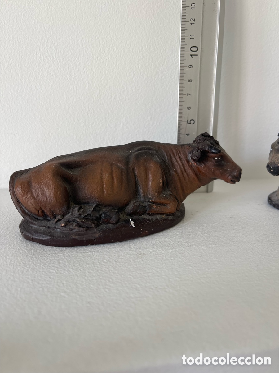 Figuras de Bel&eacute;n: Pareja de buey y mula - Foto 2
