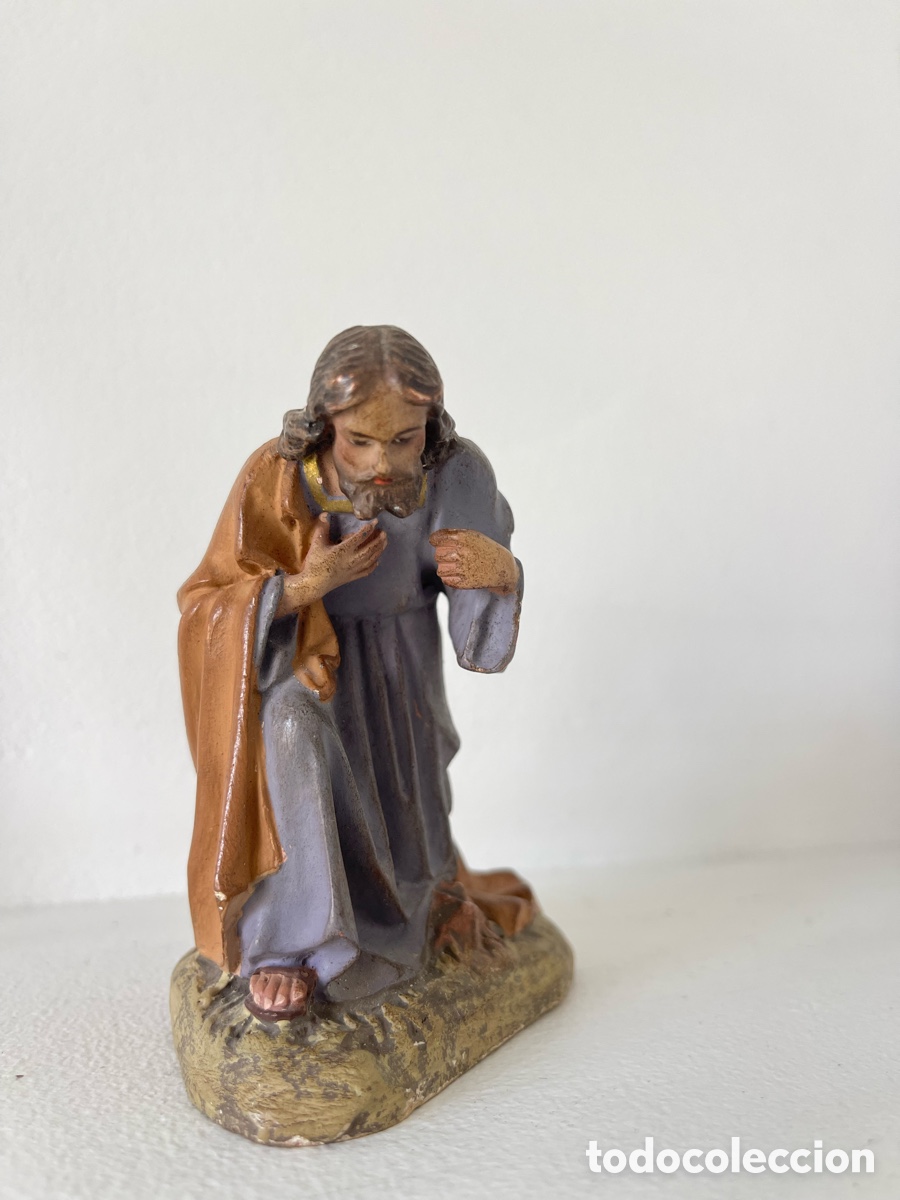 Figuras de Bel&eacute;n: San Jos&eacute; con base de madera - Foto 4