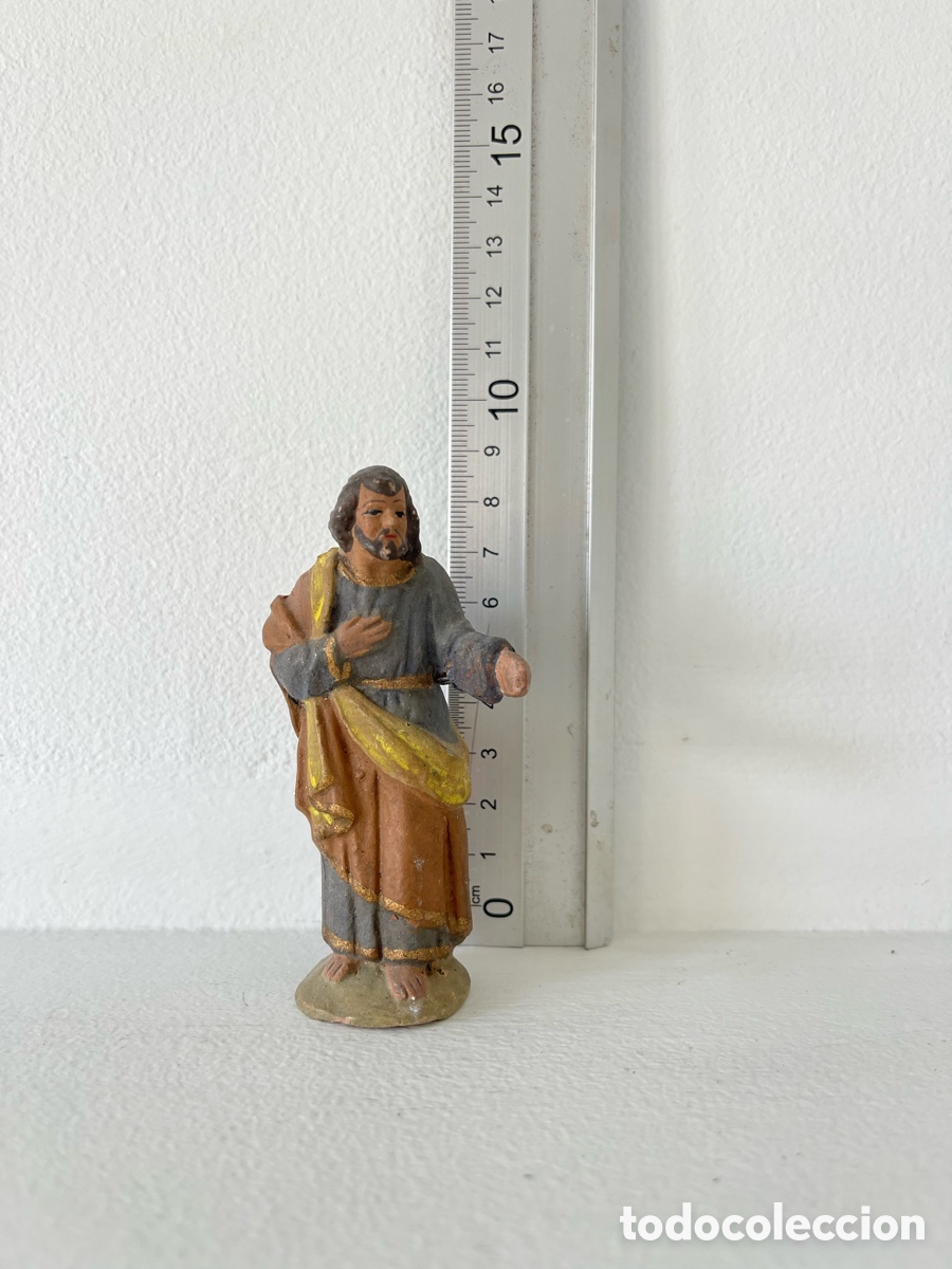Figuras de Bel&eacute;n: San Jos&eacute; en barro o terracota