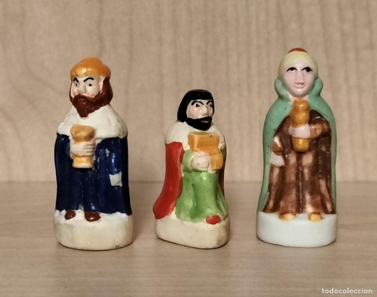 Figuras de Bel&eacute;n: Juego completo figuritas reyes rosc&oacute;n (B)