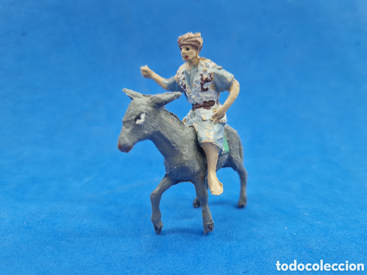 Figuras de Bel&eacute;n: Figura de belen , burro y hebreo de pl&aacute;stico