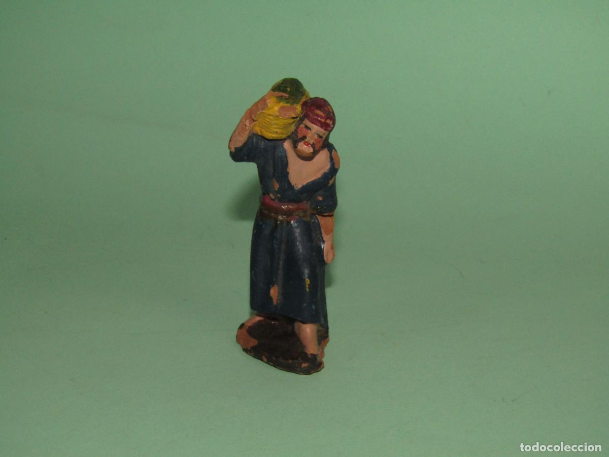 Figuras de Bel&eacute;n: Antigua Figura de Bel&eacute;n en Barro Cocido Rojo - Terracota