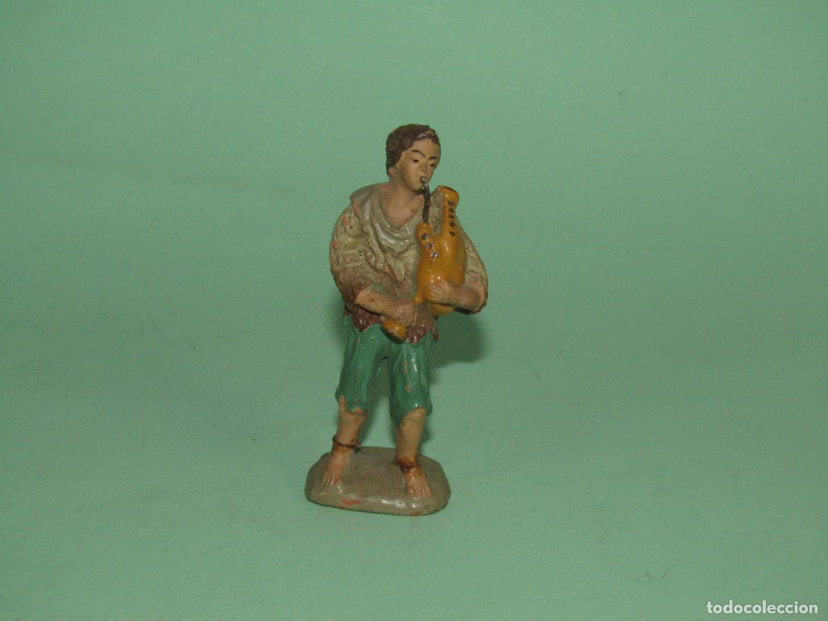 Figuras de Bel&eacute;n: Antigua Figura de Bel&eacute;n de Calidad GAITERO en Barro Cocido - Terracota