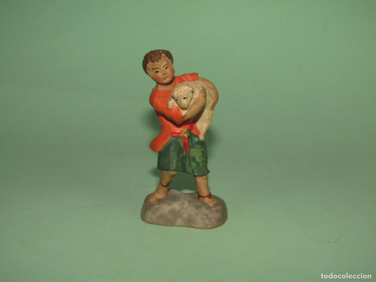 Figuras de Bel&eacute;n: Antigua Figura de Bel&eacute;n de Calidad en Barro Rojo Cocido - Terracota
