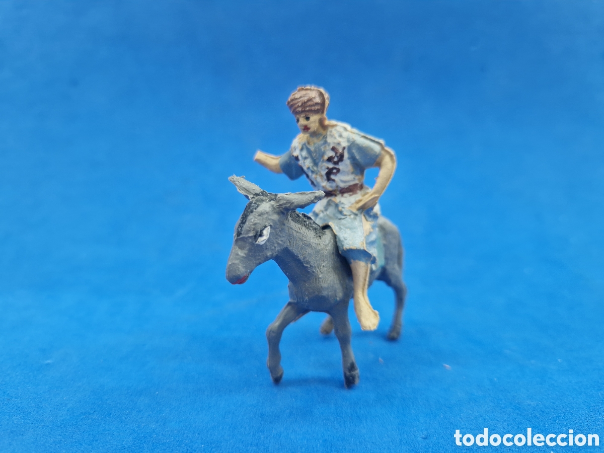 Figuras de Bel&eacute;n: Figura de belen, burro con hebreo , plastico