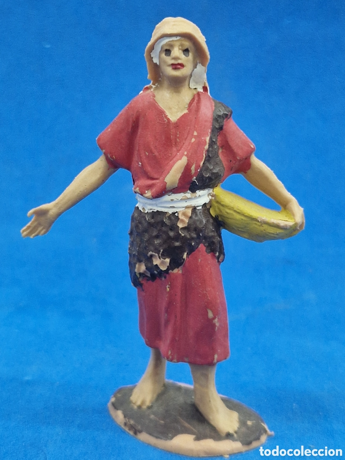 Figuras de Bel&eacute;n: Hebreo con cesta ,figura de belen, pl&aacute;stico