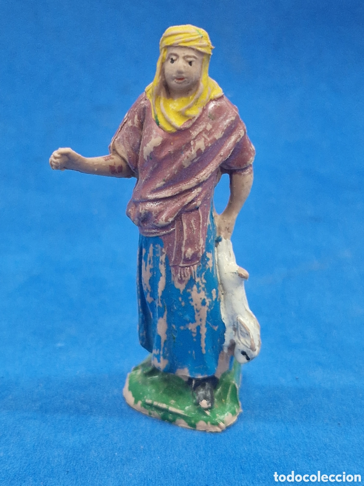 Figuras de Bel&eacute;n: Hebrea con conejo,figura de belen, pl&aacute;stico