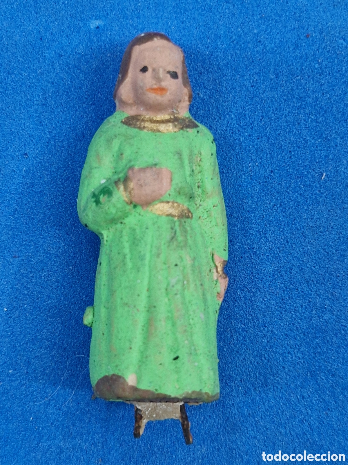 Figuras de Bel&eacute;n: Figura de belen,barro ,antigua